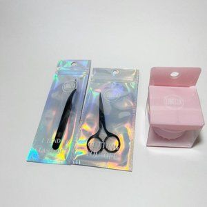 LURELLA TRIO Beauty Tools Facial Exfoliator Hair Scissors Lash Tweezers